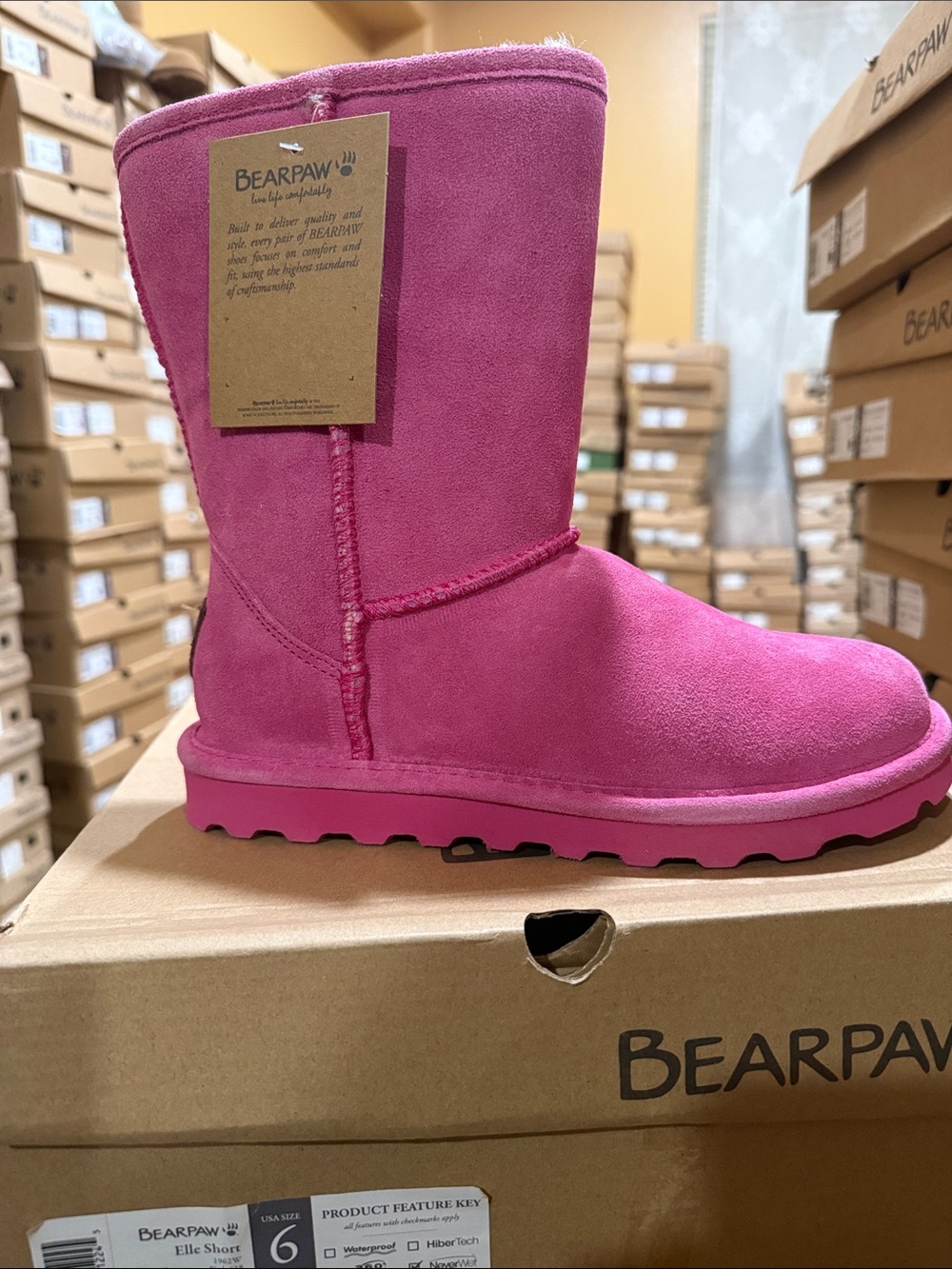 Bearpaw Elle Short Boots - patty pink